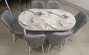 Набор стол и стулья Kelebek ES-770 (6 стульев)