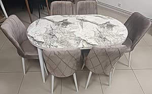 Set de masa si scaune Kelebek ES-731 (6 scaune)