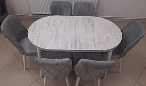 Set de masa si scaune Kelebek ES-713 (6 scaune)
