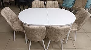 Set de masa si scaune Kelebek ES-750 (6 scaune)