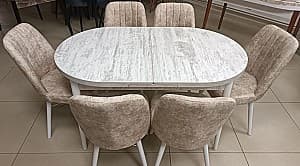 Набор стол и стулья Kelebek ES-751 (6 стульев)