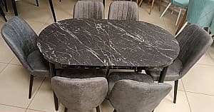 Set de masa si scaune Kelebek ES-759 (6 scaune)