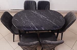 Set de masa si scaune Kelebek ES-708 (6 scaune)