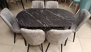 Набор стол и стулья Kelebek ES-760 (6 стульев)