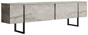 Тумба под телевизор Trendy Luxe Травертин/Черный