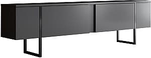 Тумба под телевизор Trendy Lux Антрацит (Серый)/Черный