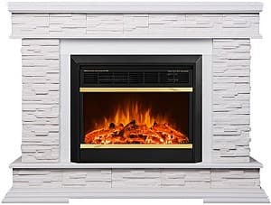 Semineu electric ArtFlame Stone alb & Mars