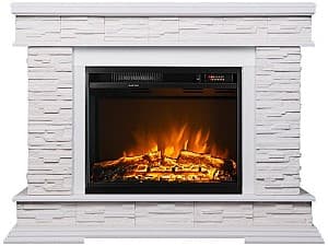 Semineu electric ArtFlame Stone alb & Lorance