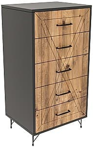 Комод Trendy Планета Антрацит (Серый)/Дуб (Коричневый)