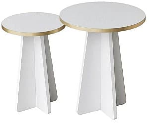 Журнальный столик Trendy Mushroom 2 Золотой/Белый