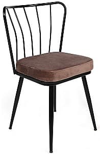Scaun fier Trendy Yildiz-947 V2 Maro deschis/Negru