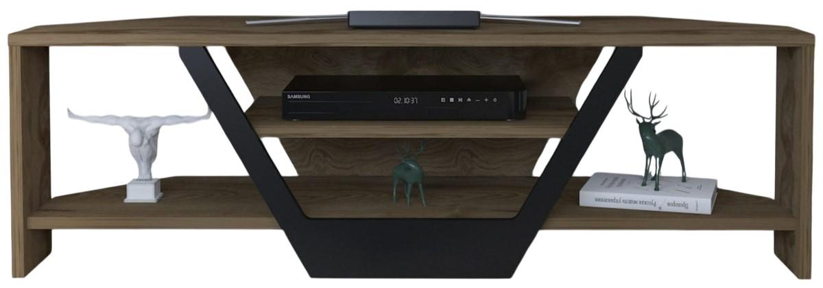 Tumba pentru televizor Trendy Sares Oud Stejar (Maro)/Negru