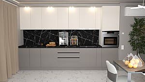 Кухонный гарнитур ArtFlame Gola 3.6 м Cream(Бежевый)/Stone Grey(Серый)