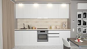 Set mobila bucatarie ArtFlame Gola 3 m White(Alb)