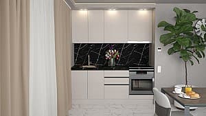 Set mobila bucatarie ArtFlame Gola 2 m New Grey(Bej)