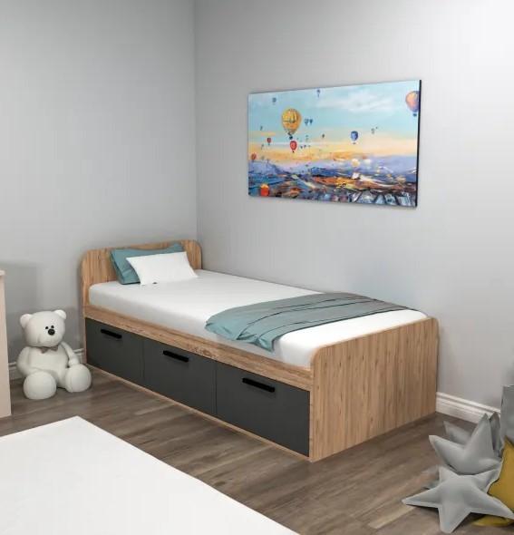 Pat Trendy Akser 90x190 cm Pin Atlantic Antracit