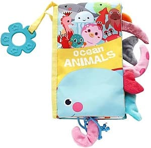 Развивающая книжка Kikka Boo Cloth book with teether Ocean Animals