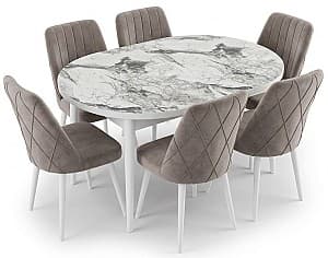 Set de masa si scaune Kelebek ES-731 (6 scaune)