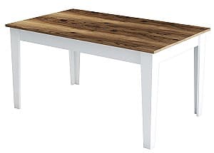 Masa din laminat Trendy Milan 520 Nuc (Maro)/Alb