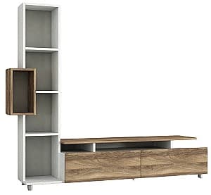 Стенка Trendy Тюльпан Белый/Орех (Коричневый)