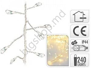 Luminite de Craciun Gimi 240 microLED, alb-cald, 2.4m