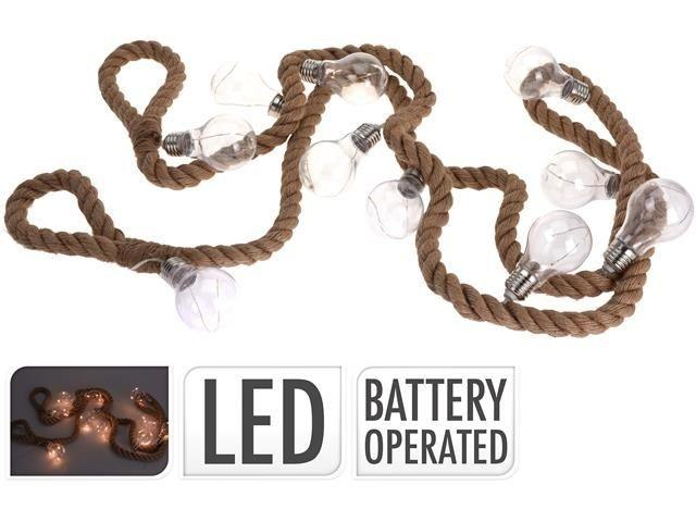 Рождественские огни Christmas Гирлянда Веревка LED 10ламп т.-бел