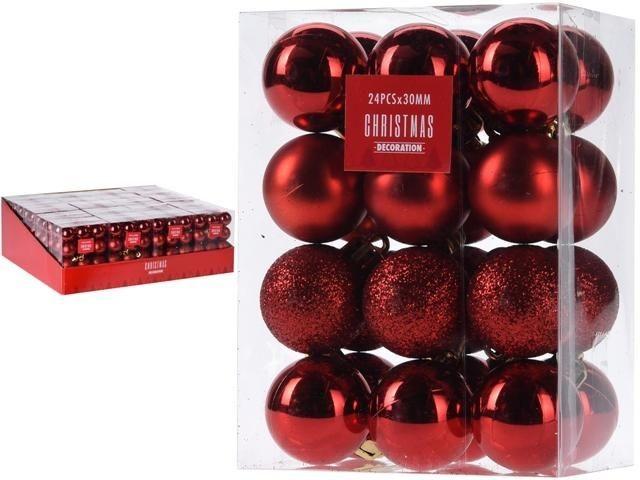 Игрушки для ёлки Christmas Шары 24X30mm красные