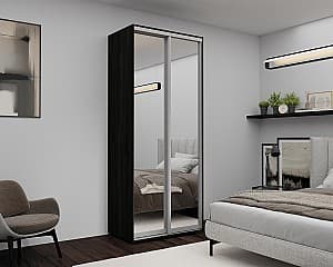 Шкаф-купе Nex Home Зеркало Карбон (Черный) 100x60x220 см