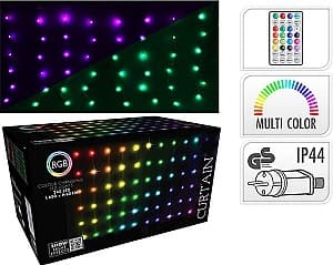 Luminite de Craciun Christmas Cortina 240 LED RGB cu schimbare de culoare (54472)