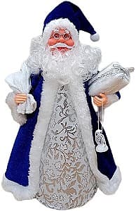 Decoratiune de Craciun Christmas Mos Craciun Blue&Silver musical