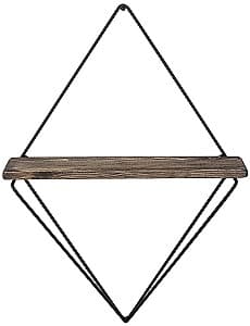 Raft de perete Trendy Paeonia Turcica Negru/Nuc inchis (Maro)