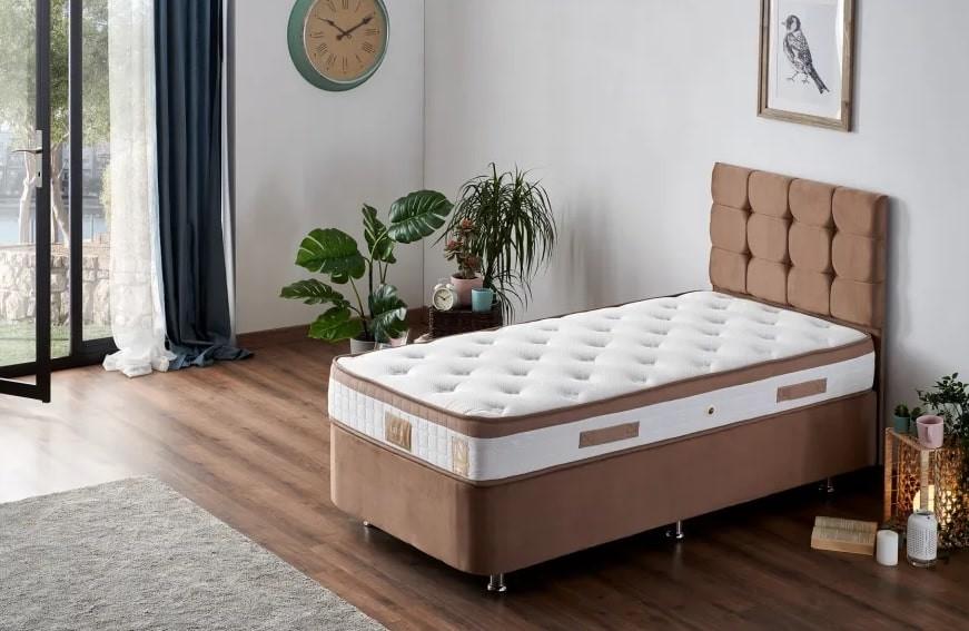 Pat Trendy Latte 90x190 cm Maro Deschis (Cu Saltea)