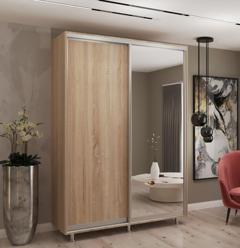 Dulap-cupe My-Style 1.1 x H2.4 m Pal + Oglinda Stejar Sonoma