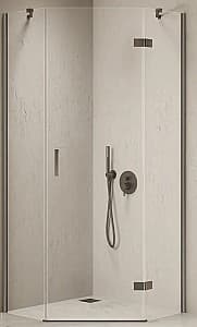 Cabina de dus New Trendy Nesta Gunmetal pentagonal R 90x90x200 Hinged K-4788