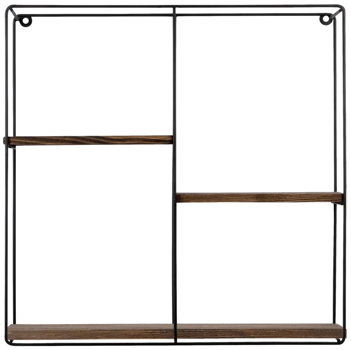 Raft de perete Trendy Liliac Negru/Nuc (Maro)