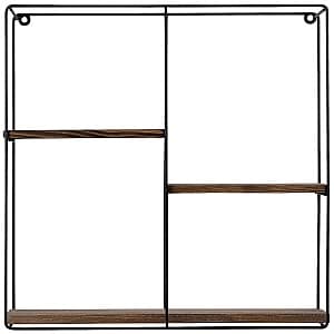 Полка на стену Trendy Сирень Черный/Орех (Коричневый)