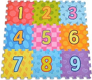 Covoras de joaca copii Moni Puzzle Numbers Multicolor