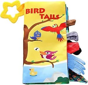 Carte educationala Kikka Boo Cloth book with teether Bird Tails