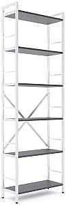 Etajera Nex Loft Alb/Antracit (Gri) 6 rafturi