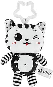 Jucarie bebelus Akuku Kitty Black&White