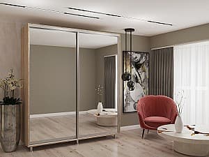 Dulap-cupe My-Style 2.0 x H2.4 m Oglinda Stejar Sonoma