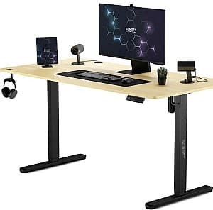 Masa gaming SENSE7 Nojo 140x70 Black Pine