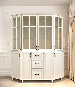 Шкаф витрина ML Mobila Ливерпуль Буфет №6 (НАБОР) Слоновая Кость