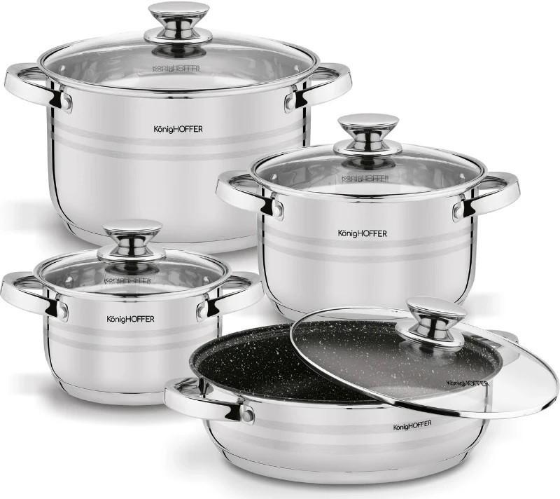 Set vase de gatit Konighoffer Bari Silver 8pcs