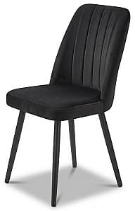 Scaun fier Kelebek Gold (Velur) Negru / Negru