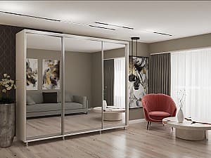 Dulap-cupe My-Style 2.6 x H2.4 m Oglinda Cenușiu