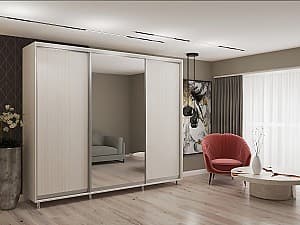 Dulap-cupe My-Style 2.6 x H2.4 m Pal + Oglinda Cenușiu