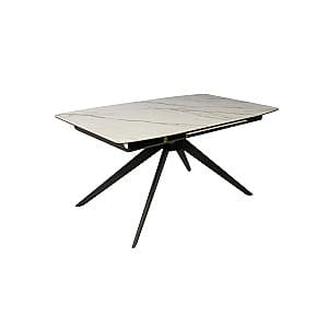 Masa din sticla DP Belisima Gold White 160/220x90x76H