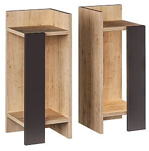 Прикроватная тумбочка Trendy Elos Дуб (Бежевый)/Антрацит (Серый)