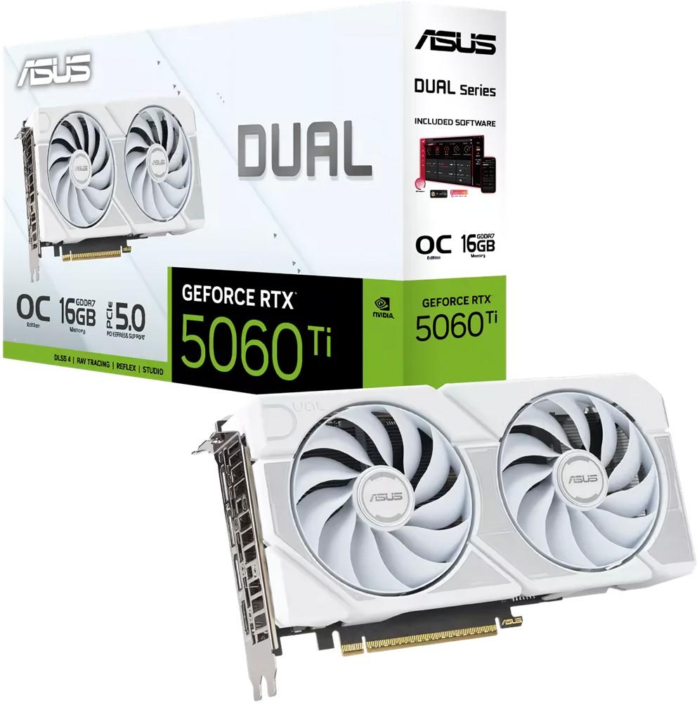 Видеокарта Asus GeForce RTX 5060 Ti 16GB Dual White OC Edition